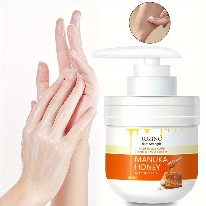 100g honey hand and foot cream pressing bottle, hand and foot cream, hand and foot care cream stick, moisturizing and moisturizing, Brighten Light Beige, Boost radiance, only moistening not greasy care hands and feet, farewel