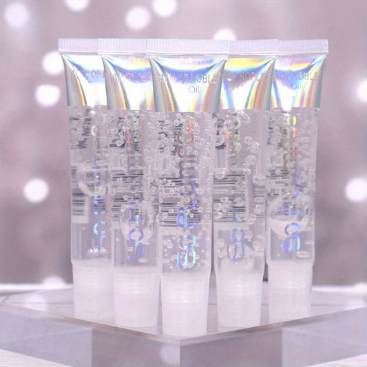 12Pcs/Set, Lip Oil Gift Set, Gifts For Women, Transparent Hose Colorless Moisturizing Lip Oil Lip Gloss, Smoothes Lip Lines Lip Honey