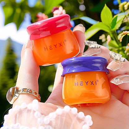 2pcs lip balm gift set, Plant Extract Moisturizing Soft Lip Mask Small Honey Pot Blueberry, Red Pomegranate Lip Mask Set lip gloss,party supplies gifts, souvenir gifts, long-lasting moisturizing and nourishing lip mask, gift