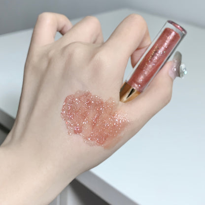 Small Ice Hydrating Plumping Sparkling Lip Honey Lip Glaze Moisturizing Nourishing Water Light Mirror Dewy Lip Golden Fine Flash Pearlescent Galaxy Lip Gloss Tinted Lip Balm Valentine's Day Gifts