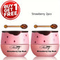 [Buy 1 Get 1 Free]2 Pack Bee Balm Lip Balm Honey Pot, Exfoliating Honey & Strawberry Propolis Lip Mask, Hydrating & Prevention Dry And Cracked Lip Scrubs Exfoliator Lip Sleeping Mask Reduces Lip Lines With Brush Lip Care Vale