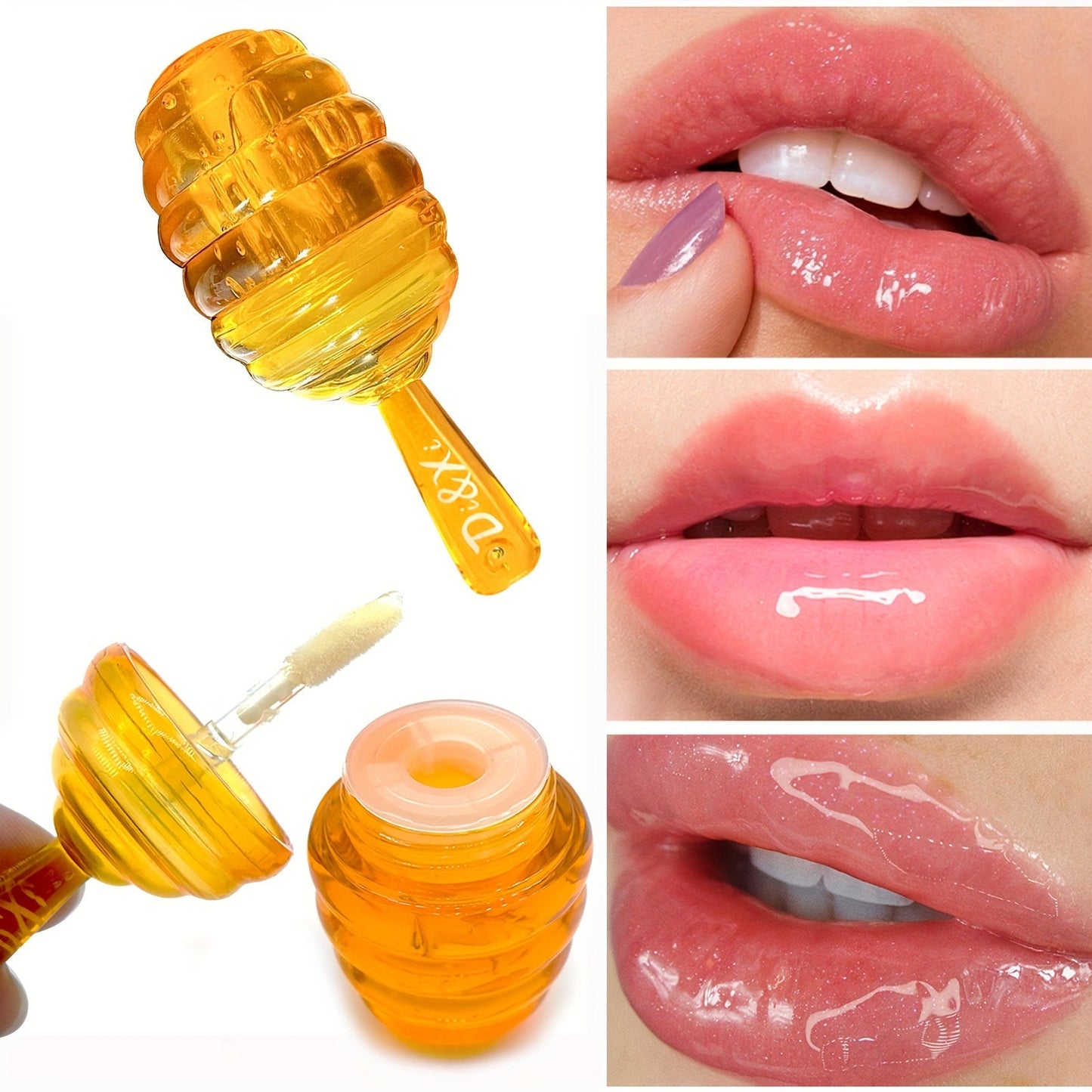 5g Honey Bliss Lip Oil - Intensive Moisturizing, Deeply Nourishing, Long-Lasting Repairing Lip Balm for Day and Night Use - Travel-Sized