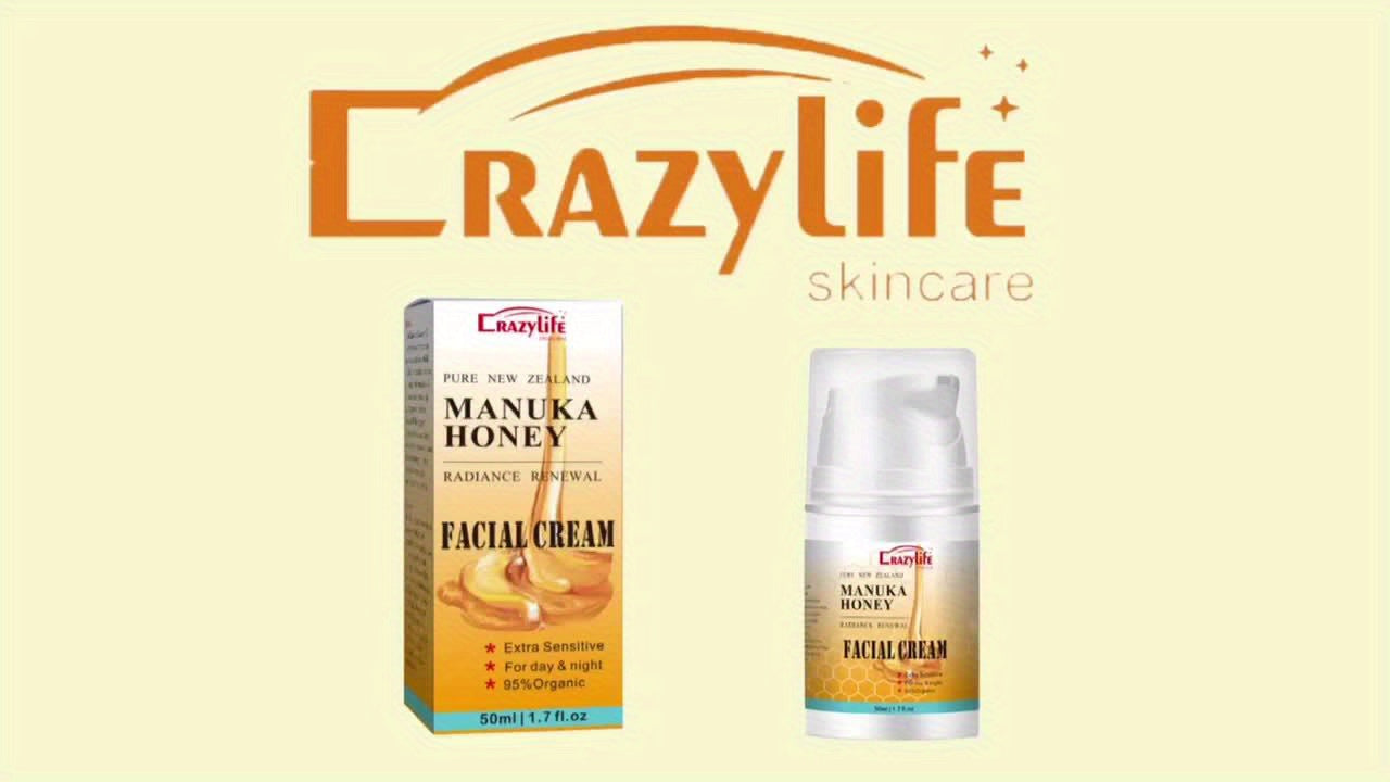 50ml/1.7 Fl.Oz Manuka Honey Facial Cream, Hydrating & Moisturizing, Radiance Renewal Lotion, For Extra Sensitive Skin
