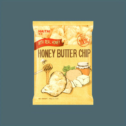 HAITAI, 2.11oz*6packs, Korean Honey Butter Potato Chips, Tasty Crispy Casual Office Snack