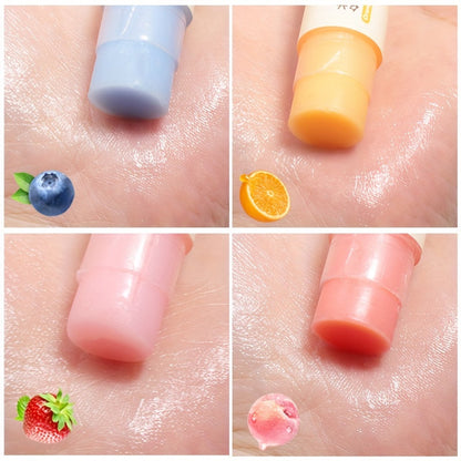 4pcs Fruit Moisturizing Jelly Color-changing Lipstick Set Gift Box Moisturizing Lip Balm Brightens And Lightens The Natural Nude Makeup Of Lip Lines, And Fruit Honey-flavored Lipstick Hydrating Moisturizing Lip Balm Valentine