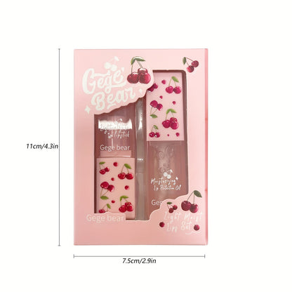 Lip Care Duo Set - Lightweight, Soothing, Moisturizing Lipstick and Nourishing Lip Honey for Dewy, Glass-Like Lips - Perfect Valentine's Day Gift