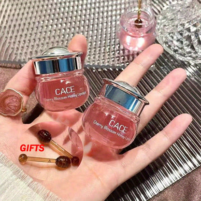 Rose Cherry Honey Peach Lip Gloss - Hydrating and Nourishing Lip Mask for Unisex with Lightening Effect - Moisturizing and Soothing Lip Balm for All Skin Types, Perfect Valentines Day Gift