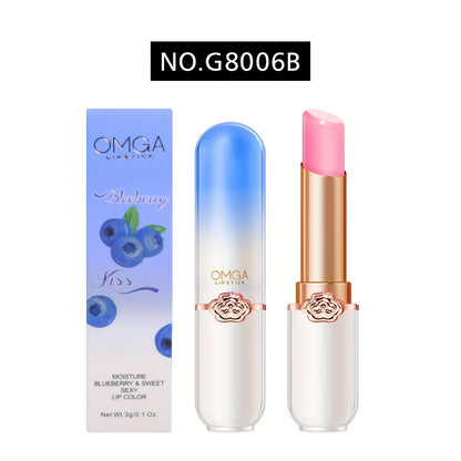 Nutritious Aloe Vera Honey Peach Strawberry Fruity Flavor Lipstick, Long Lasting Lip Balm For Moisturizing And Color Changing Lip Gloss Valentine's Day Gifts Contain Plant Squalane, Perfect Christmas Gift For Women.