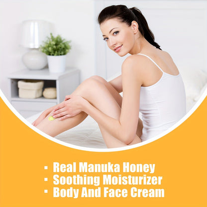 150ml Manuka Honey Nourishing Moisturizing Cream - Intense Hydration for Dry Skin, All-Day Softness - Unisex Daily Skin Care Lotion