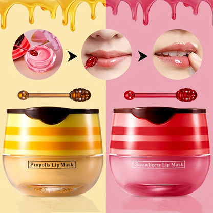 Bee Balm, Lip Balm Honey Pot, Smoothing Lip Lines, Hydrating And Moisturizing Dry And Cracked Lip Valentine's Day Gifts