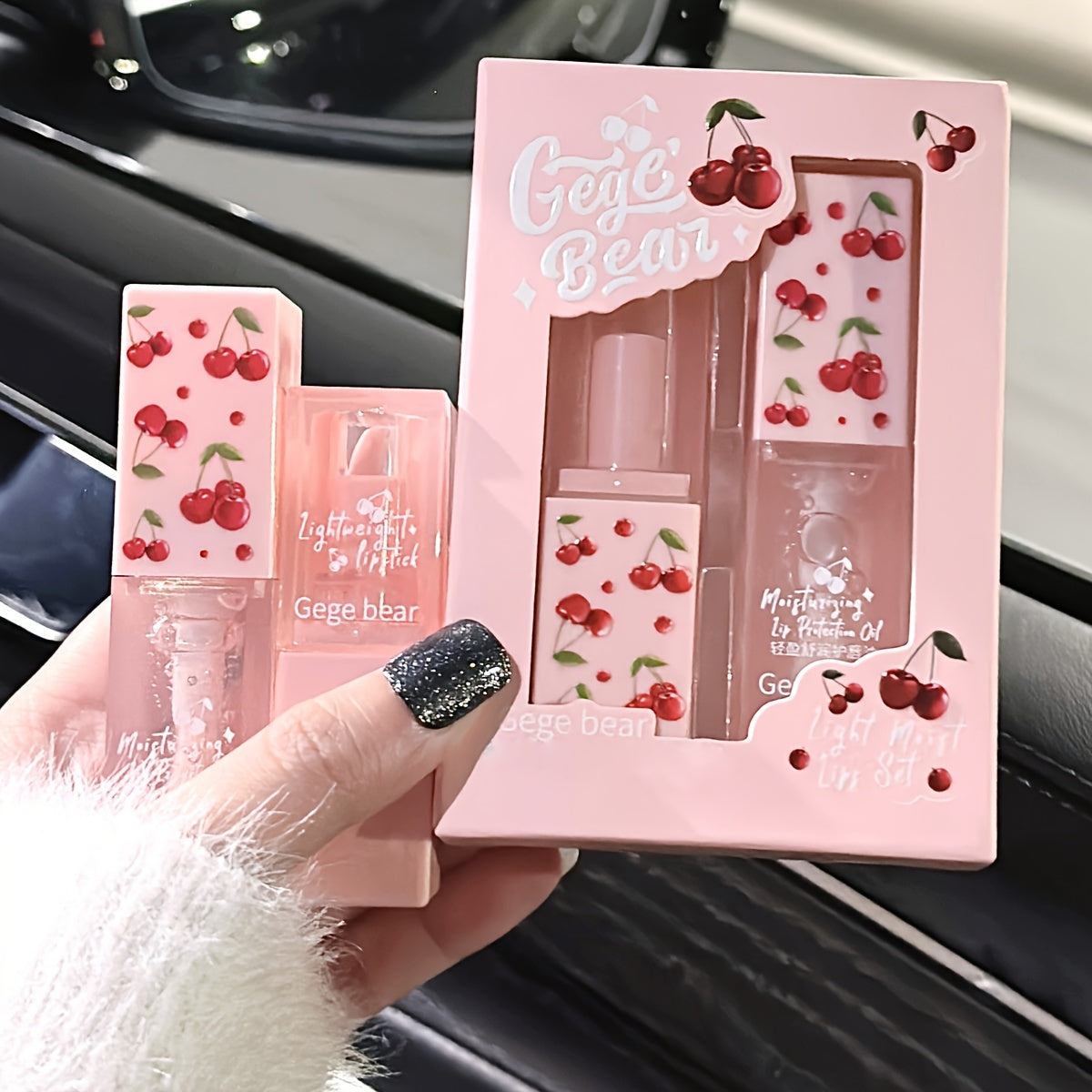 Lip Care Duo Set - Lightweight, Soothing, Moisturizing Lipstick and Nourishing Lip Honey for Dewy, Glass-Like Lips - Perfect Valentine's Day Gift