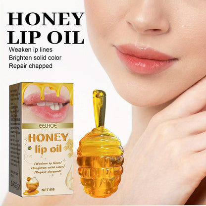 5g Honey Bliss Lip Oil - Intensive Moisturizing, Deeply Nourishing, Long-Lasting Repairing Lip Balm for Day and Night Use - Travel-Sized