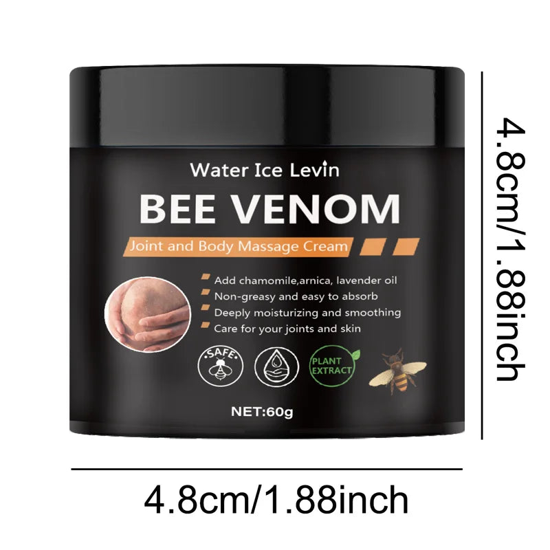 Bee Venom Muscle Massage Cream Contains Natural Ingredients Such as Beekeeping, Aloe Vera, Moisturizing, Caring for Skin, Locking Moisture, Making Soft and Delicate Skin, Moisturizing and Smoothing, Suitable for All Skin Type