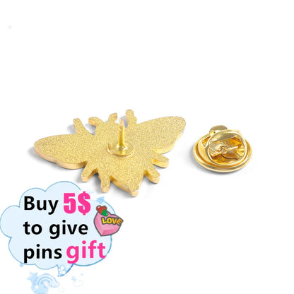 Bee Set Homophonic Be Kind Save Bee Enamel Pins Brooches Bag Clothes Lapel Pin Pink Blue Round Badge Honey Bee Jewelry Gifts