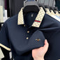 High quality honey bee embroidered short sleeve men polo shirt summer new T-shirt brand letter jacquard lapel casual trendy top