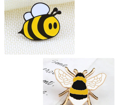Funny Bee Insect Series Brooch Cartoon Women Men Exquisite Enamel Pins Backpack Jeans Lapel Badges Jewelry Gift For Kids Friends