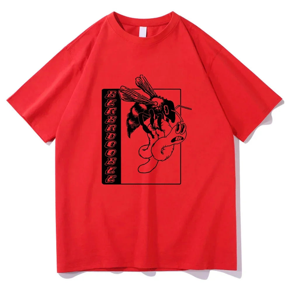 BEABADOOBEE Bee and Worm T Shirts Funny Retro Men/Women Clothing Aesthetic Cotton Tshirt Vintage Graphic Printing Unisex Clothes