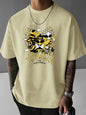 Summer New Cartoon Bee Print Tshirts For Men Casual Round Neck Short Sleeve Tees Fashion Gift Street Trend Tshirts Men Clothing