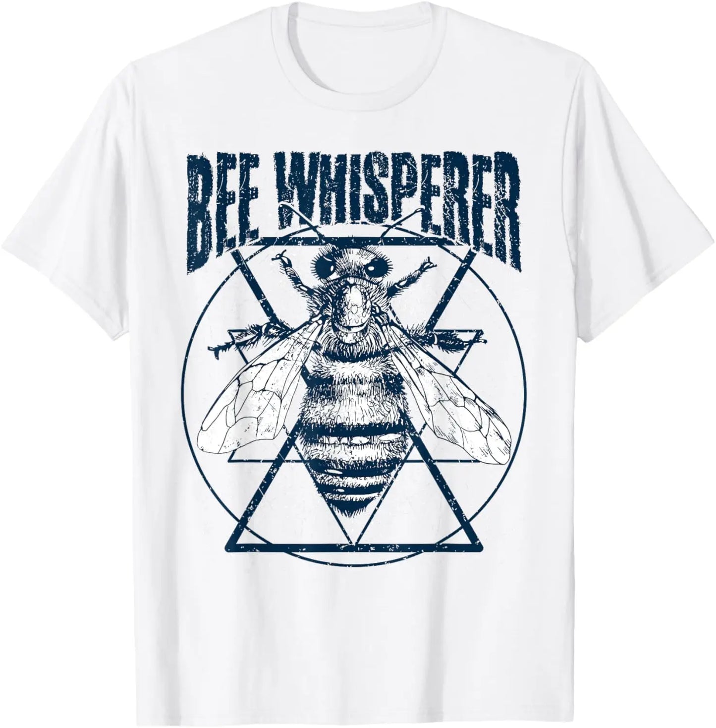 Bee Whisperer Graphic Tee Men's Cotton Round Neck Casual T-Shirt Short Sleeve