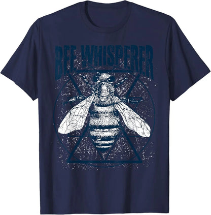Bee Whisperer Graphic Tee Men's Cotton Round Neck Casual T-Shirt Short Sleeve