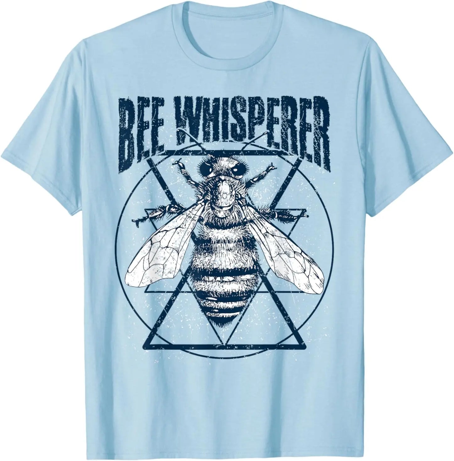 Bee Whisperer Graphic Tee Men's Cotton Round Neck Casual T-Shirt Short Sleeve
