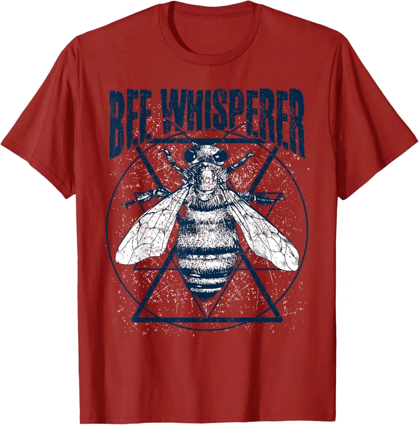 Bee Whisperer Graphic Tee Men's Cotton Round Neck Casual T-Shirt Short Sleeve
