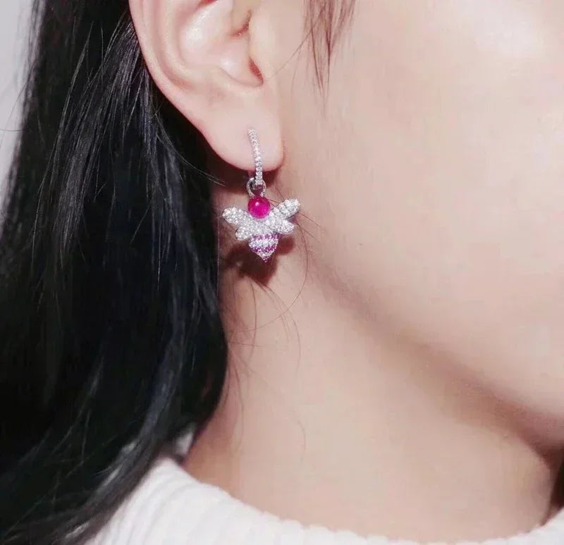 LI KI High Quality 925 Silver Bee Earrings In A Variety Of Stylish And Elegant  Jewelry Gifts For Friends