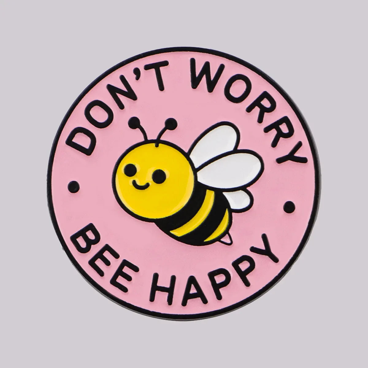 Cute BEE Enamel Pin DON'T WORRY Quotes Brooch Pines Lapel Pins Badge on Backpack Clothing Accessories Fashion Jewelry Gift