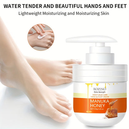 100g honey hand and foot cream pressing bottle, hand and foot cream, hand and foot care cream stick, moisturizing and moisturizing, Brighten Light Beige, Boost radiance, only moistening not greasy care hands and feet, farewel