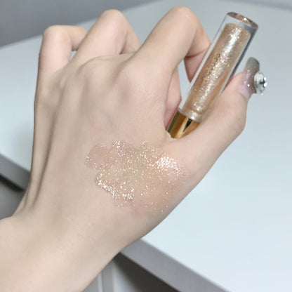 Small Ice Hydrating Plumping Sparkling Lip Honey Lip Glaze Moisturizing Nourishing Water Light Mirror Dewy Lip Golden Fine Flash Pearlescent Galaxy Lip Gloss Tinted Lip Balm Valentine's Day Gifts