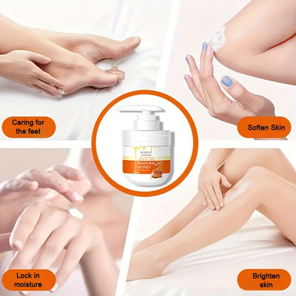 100g honey hand and foot cream pressing bottle, hand and foot cream, hand and foot care cream stick, moisturizing and moisturizing, Brighten Light Beige, Boost radiance, only moistening not greasy care hands and feet, farewel