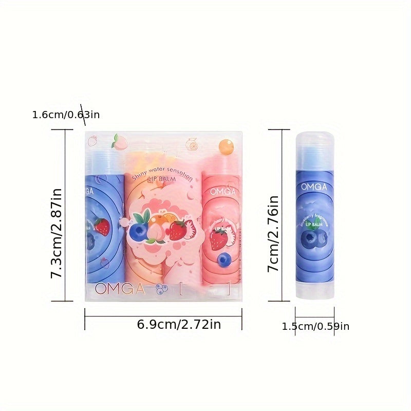 4pcs Fruit Moisturizing Jelly Color-changing Lipstick Set Gift Box Moisturizing Lip Balm Brightens And Lightens The Natural Nude Makeup Of Lip Lines, And Fruit Honey-flavored Lipstick Hydrating Moisturizing Lip Balm Valentine