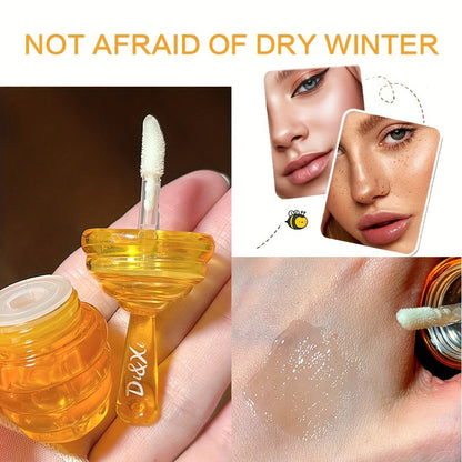 5g Honey Bliss Lip Oil - Intensive Moisturizing, Deeply Nourishing, Long-Lasting Repairing Lip Balm for Day and Night Use - Travel-Sized