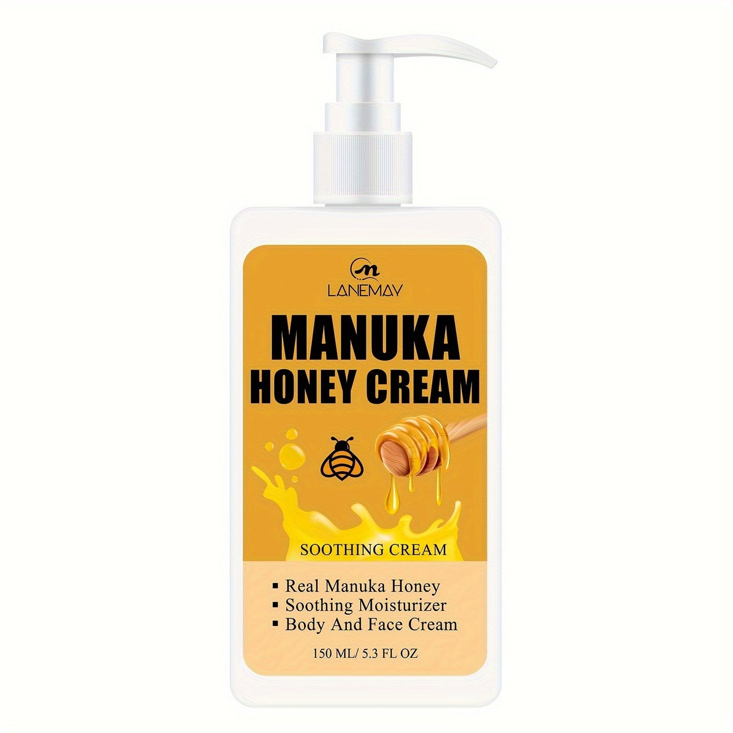 150ml Manuka Honey Nourishing Moisturizing Cream - Intense Hydration for Dry Skin, All-Day Softness - Unisex Daily Skin Care Lotion