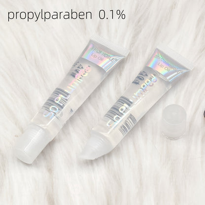 12Pcs/Set, Lip Oil Gift Set, Gifts For Women, Transparent Hose Colorless Moisturizing Lip Oil Lip Gloss, Smoothes Lip Lines Lip Honey